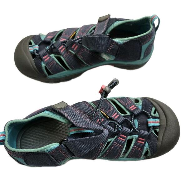 Keen Newport Waterproof Outdoor Hiking Teal Pink Sandals Shoes Kids Size 4/EU 36 - Picture 2 of 13